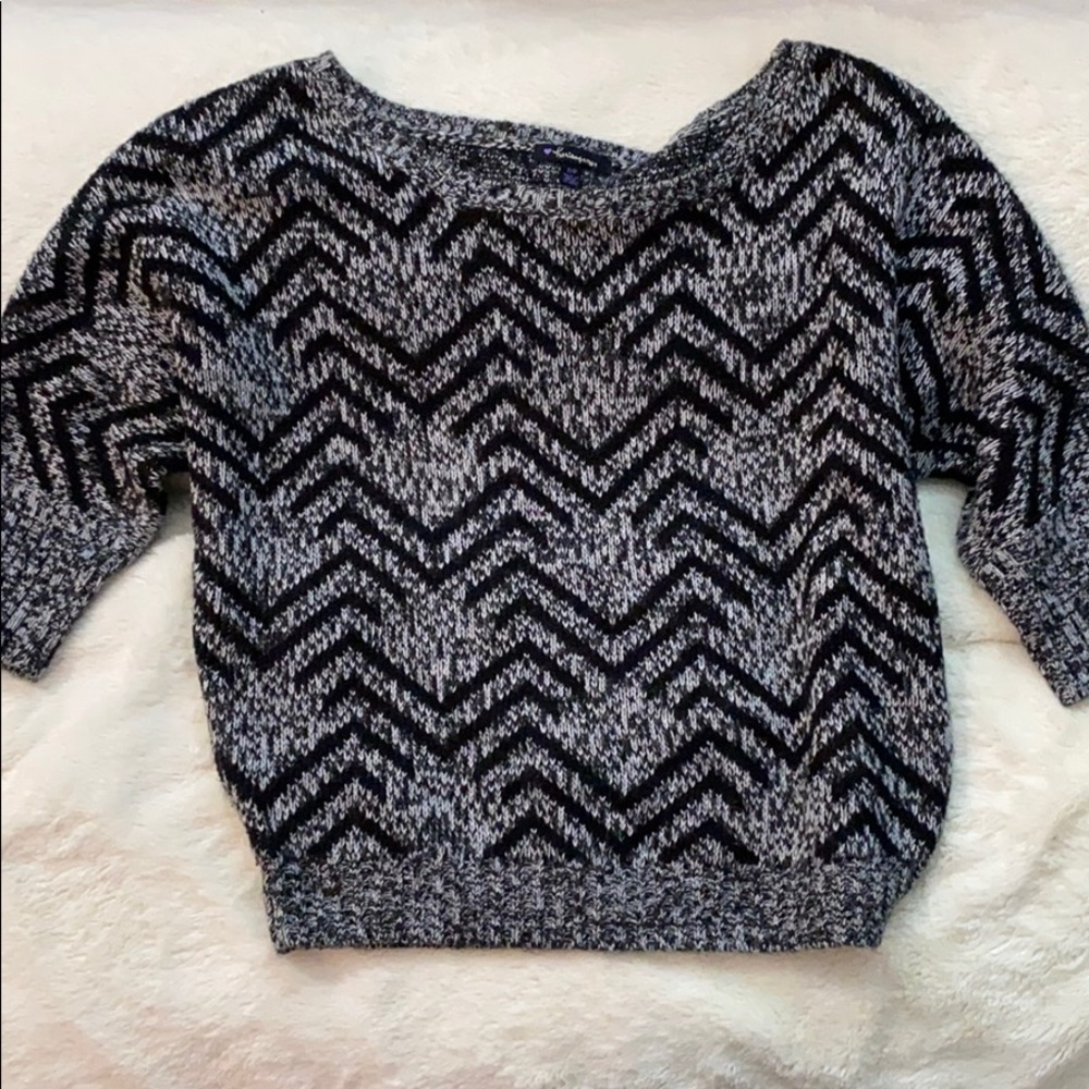 Patterned cropped sweater - Picture 2 of 4